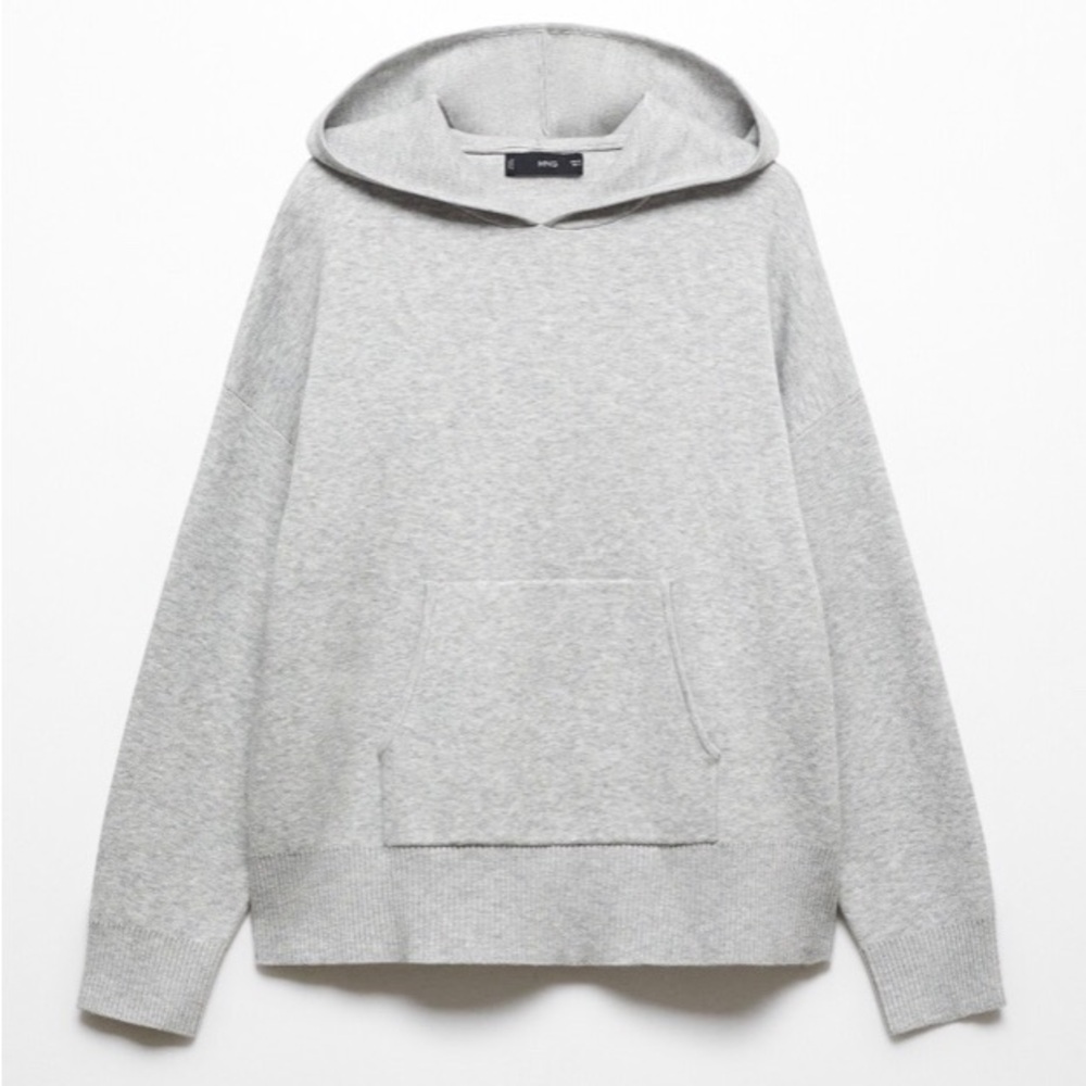 Mango Hoodie Sweatshirt Sweater Medium Gray - Picture 2 of 8